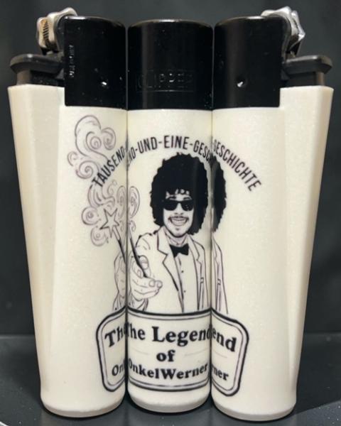 The Legend of Onkel Werner Clipper Feuerzeug Frontal